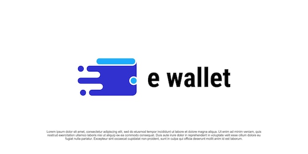 E wallet logo design template payment icon