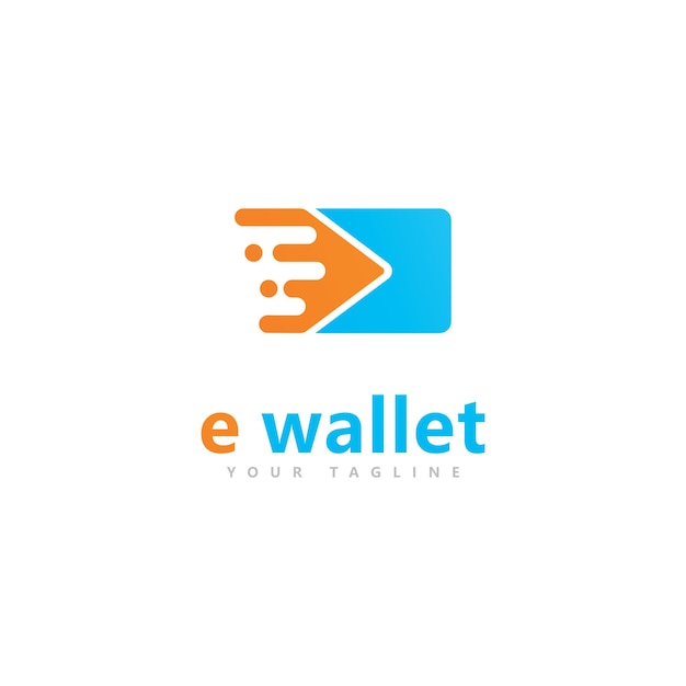 Vector e wallet logo design vector design template