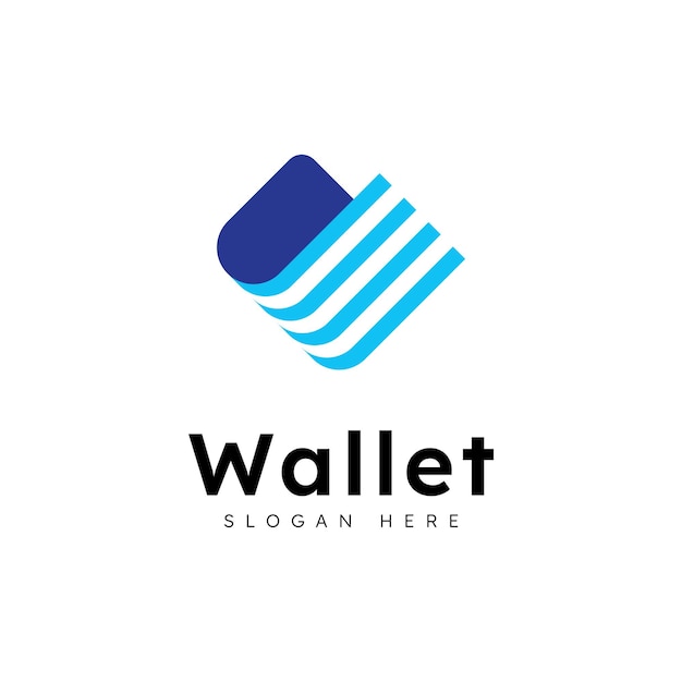 E wallet logo design vector design template