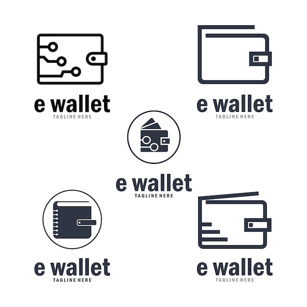 E wallet modern pay logo icon vector illustration template design