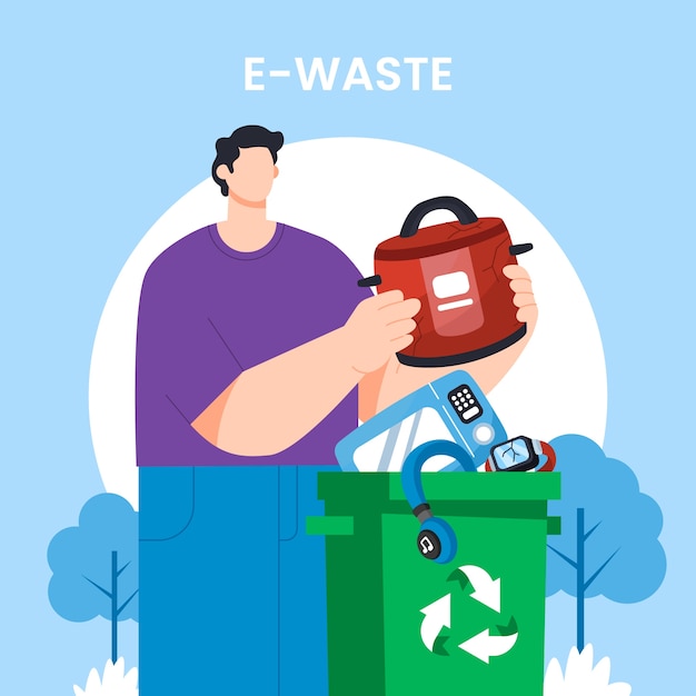 E-waste illustration design