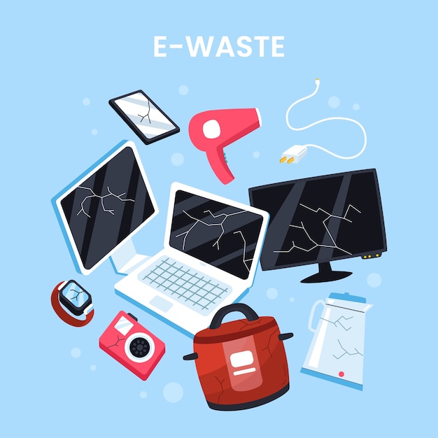 E-waste illustration design