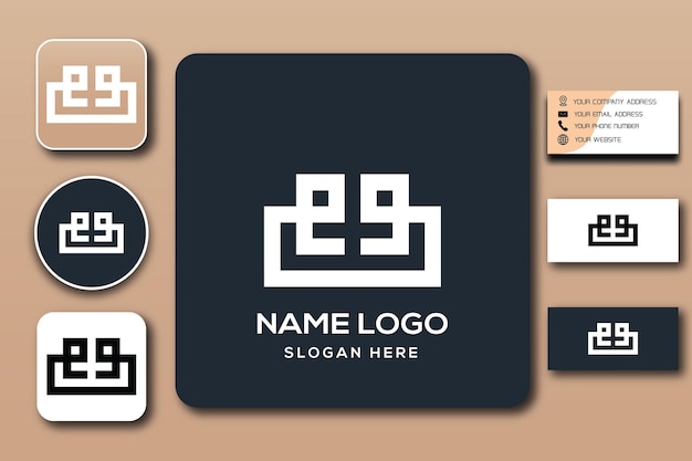 E9 monogram logo template