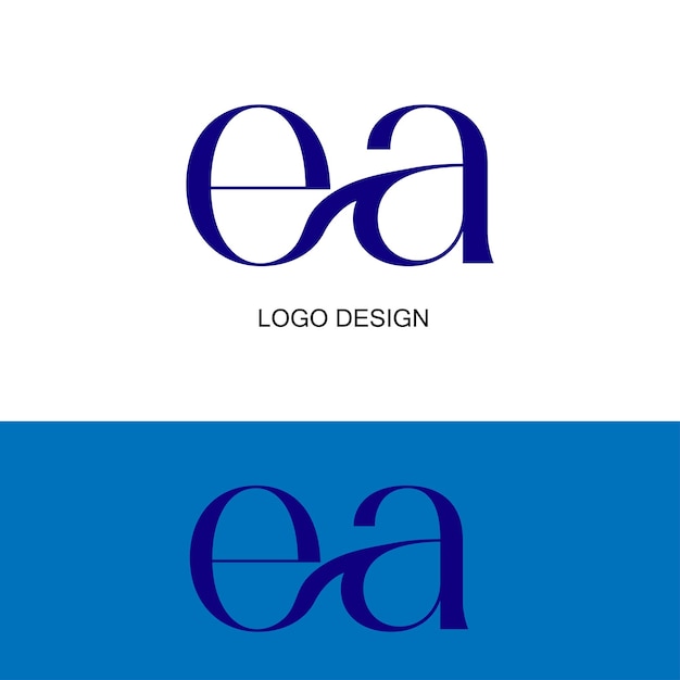 ea beginletter logo design icoon, creatief