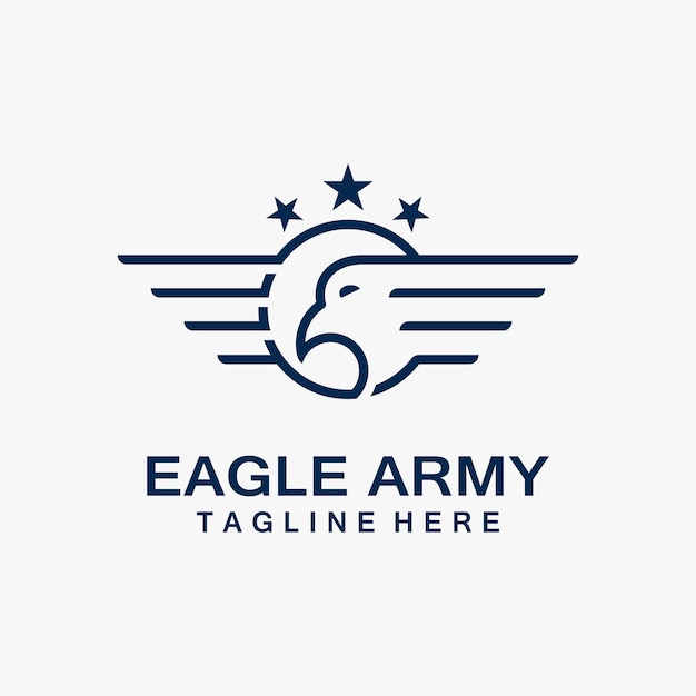 Vector eagle army logo ontwerp