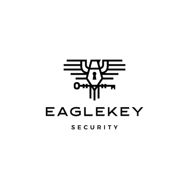 Eagle belangrijke vogel logo pictogram illustratie