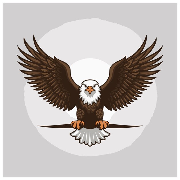 Vector eagle bird isolated flat vector illustration