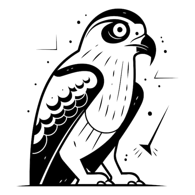Vector eagle bird of prey cartoon style vector illustration