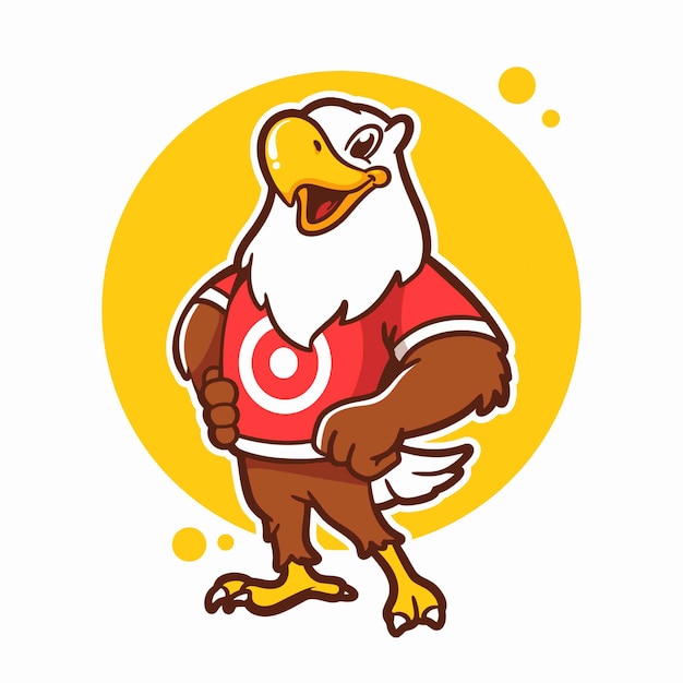 Eagle cartoon logo template