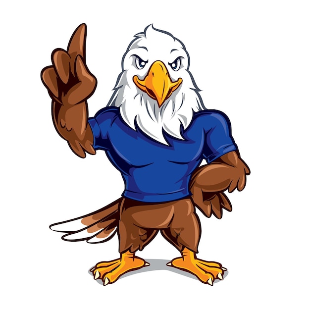 Vector eagle character mascot cartoon cool school