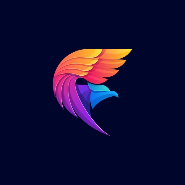 Eagle colorful geometric logo