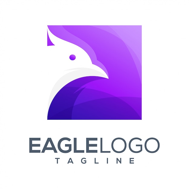 Vector eagle colorful logo design