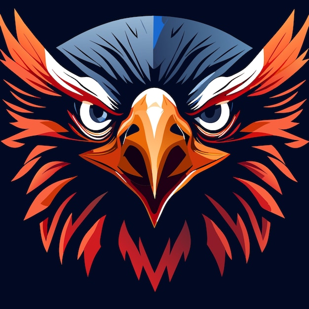 Eagle Concept Art in Flat Design