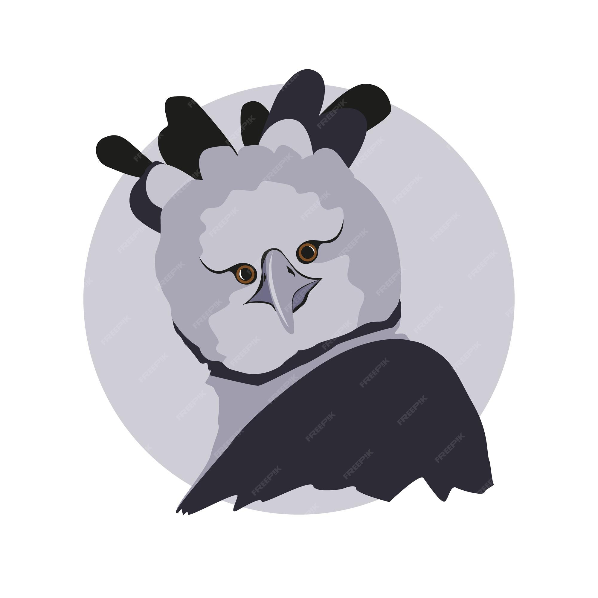 Premium Vector | Eagle draw bird illustration harpy eagle national bird of  panama
