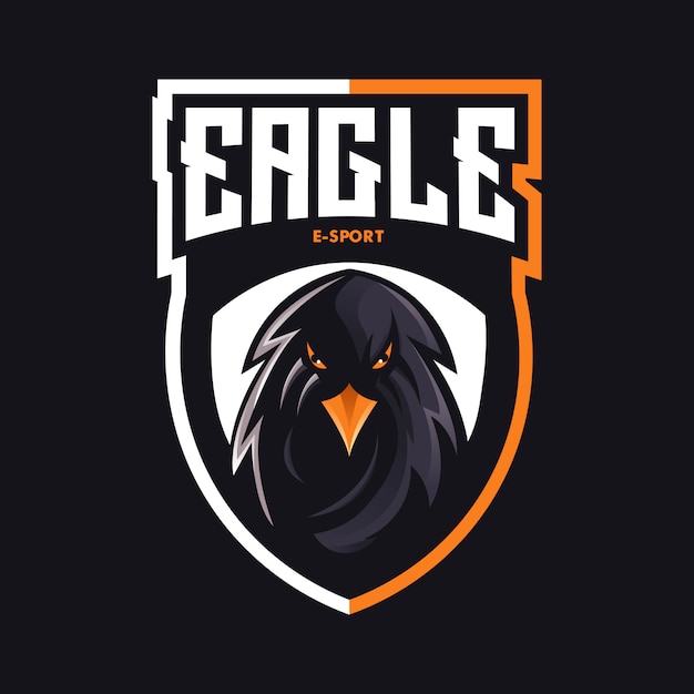 Eagle e-Sport mascotte Logo ontwerp illustratie Vector