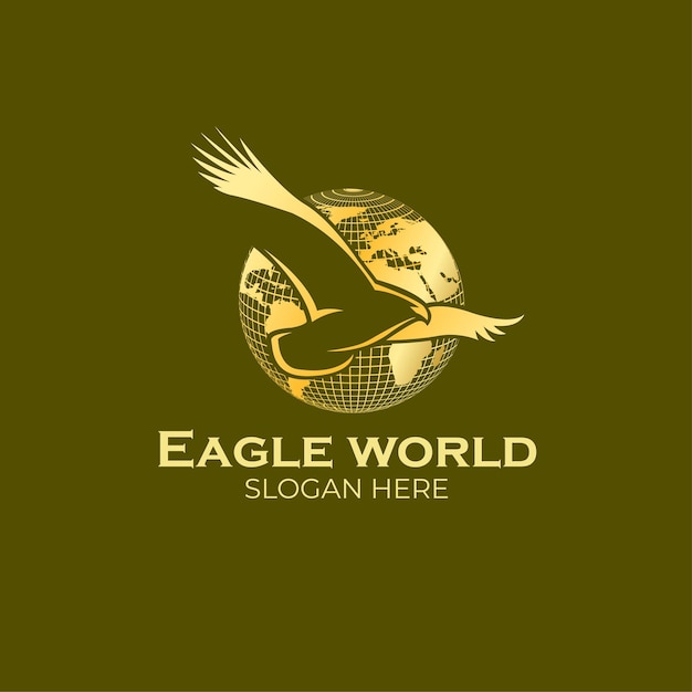 Eagle en Globe Logo, Eagle World, adelaar, globe