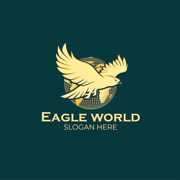 Eagle en globe-logo, eagle world