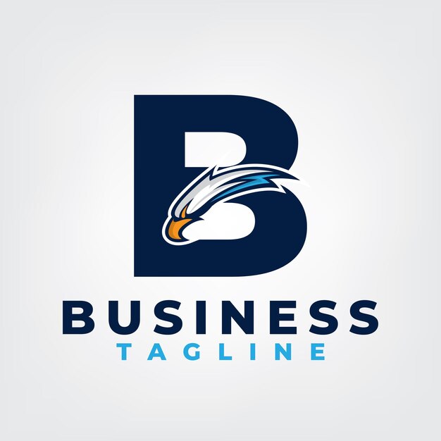 Дизайн логотипа киберспорта орла с буквой b шаблон логотипа талисмана головы орла дизайн логотипа киберспорта