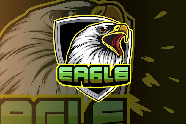 Eagle esport game logo template