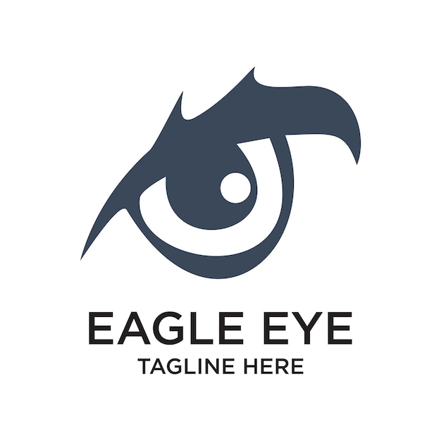 Eagle eye logo design simple concept Premium Vector