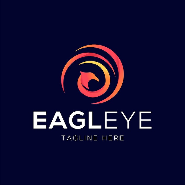 Eagle and eye logo design template with modern style