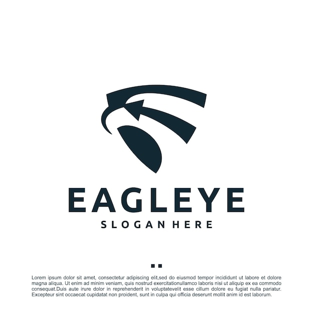 Eagle eye, logo ontwerpsjabloon