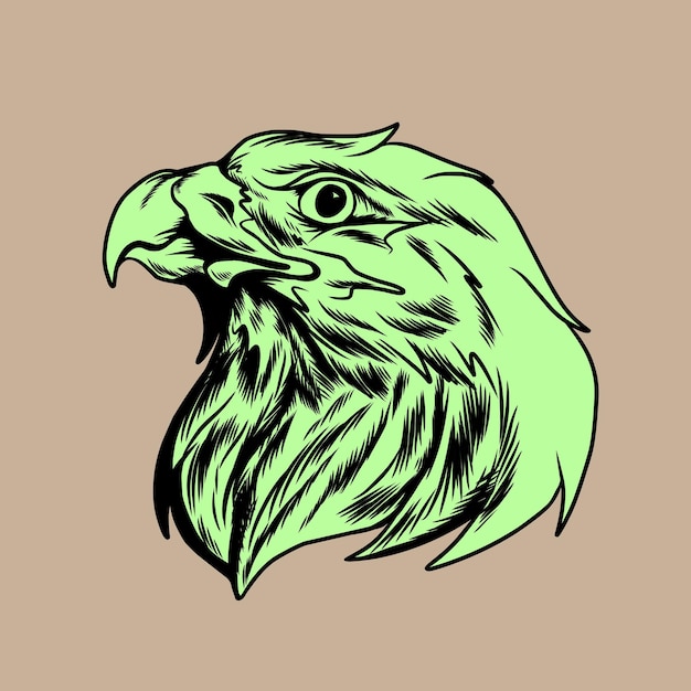 eagle face vector illustration