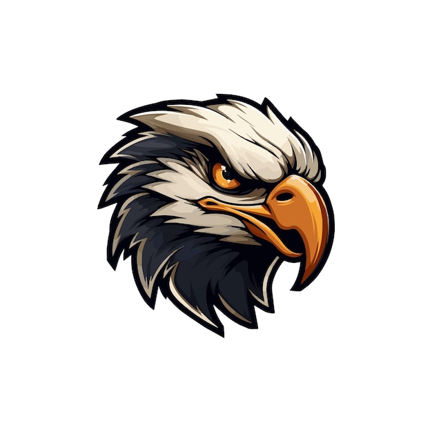 Eagle Falcon Hawk Mascot Vector illustration isolated on background Modern Sports Logo of Hawk