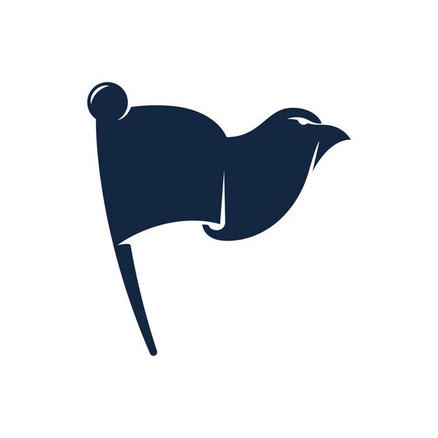 Vector eagle flag logo