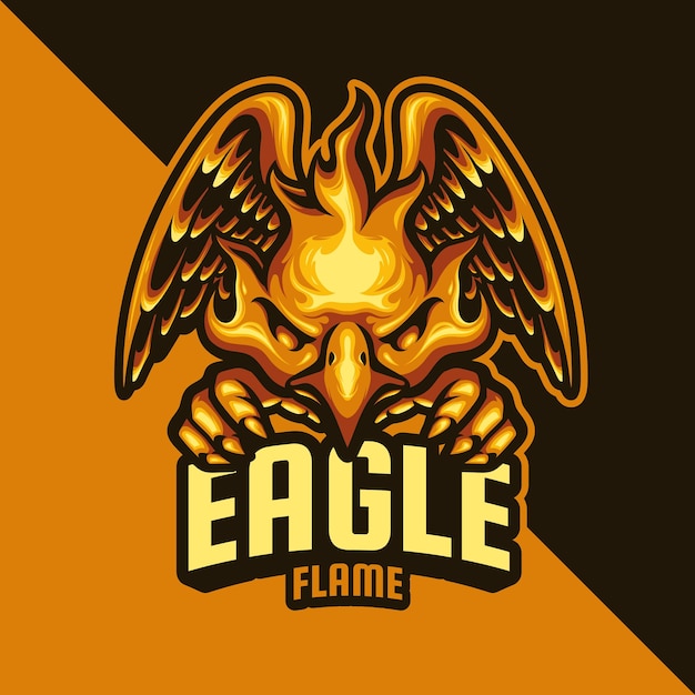 Eagle Flame Mascot Logo