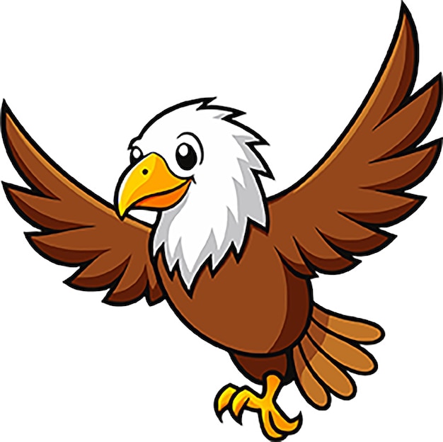 an eagle flies on a white background 2