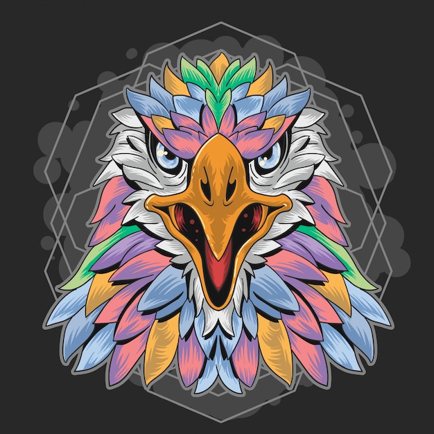 Geometria a colore pieno di eagle
