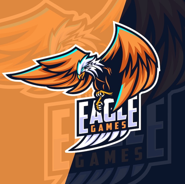 eagle games mascot esport logo design