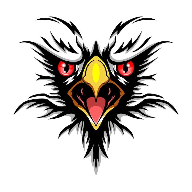 Eagle gezicht esport mascotte logo ontwerp