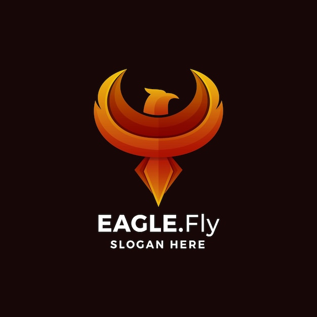 Eagle Gradient Logo Vector Icon Illustration