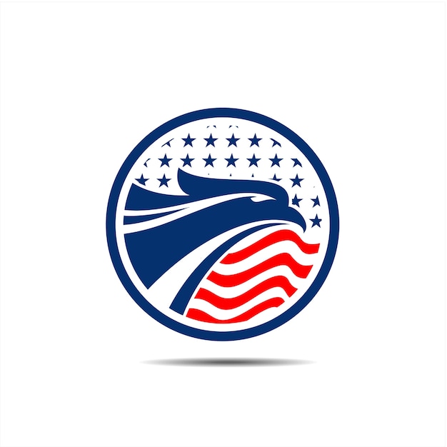Premium Vector | Eagle head badge shield logo material