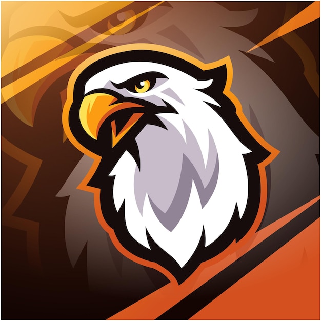 Vector eagle head esport mascot logo design