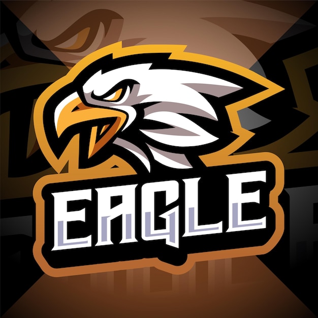 Design del logo mascotte esport testa d'aquila