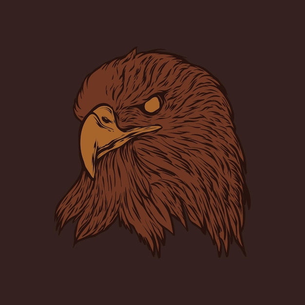 Eagle head illustration design