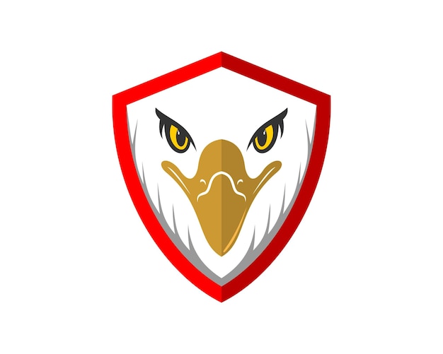 Eagle head inside the shield logo