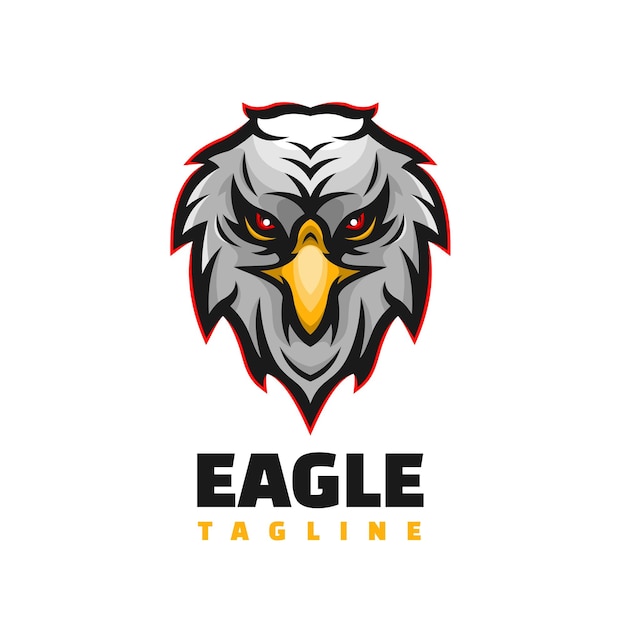 Eagle head karakter mascotte logo