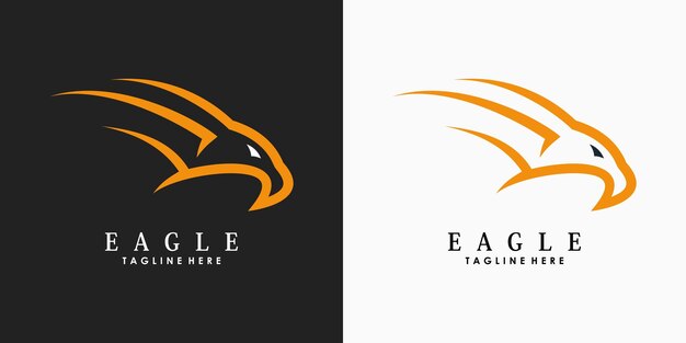 Eagle head logo design abstract with creative concept