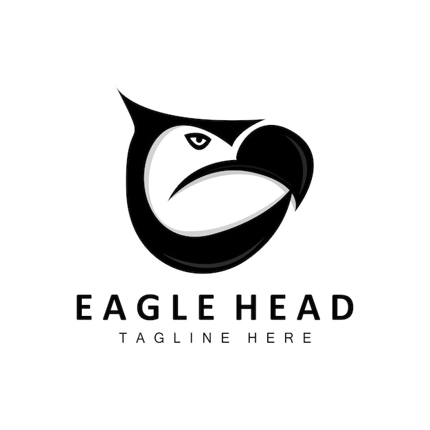 Eagle Head Logo Design Flying Feather Animal Wings Vector Product Brand Icon Illustration