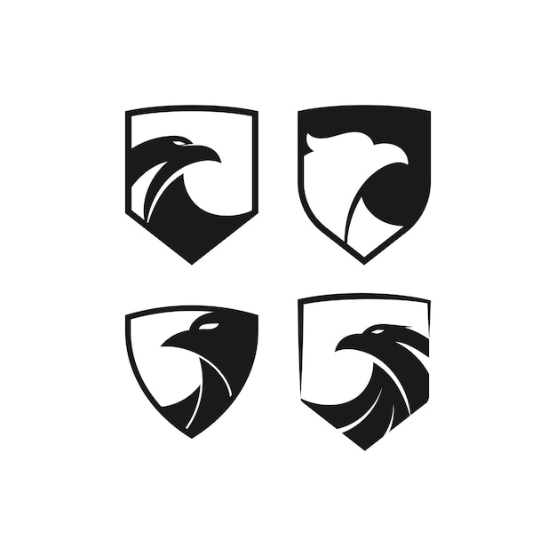 Eagle head logo icon set design illustration vector template