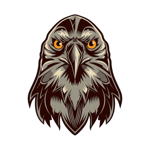 Eagle head logo vector isolated on white background