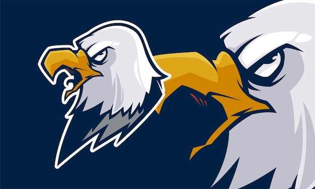 Eagle head mascot colorful concept premium Vector mascot illustration