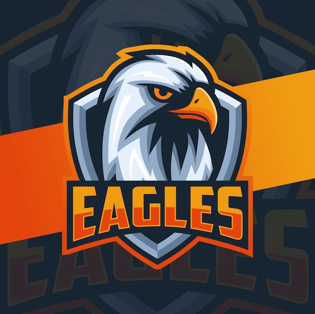 Testa d'aquila mascotte esport logo design