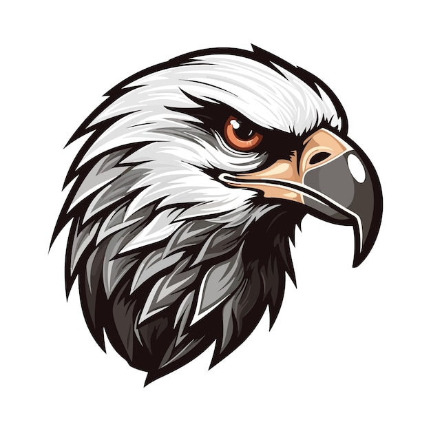 Вектор Талисман головы орла дизайн логотипа иллюстрация для печати на футболках