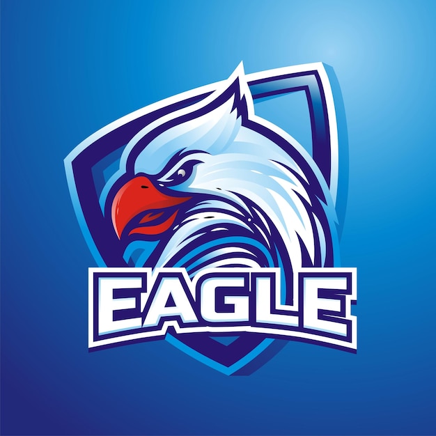 Eagle head mascot logo design vector for sport or gaming