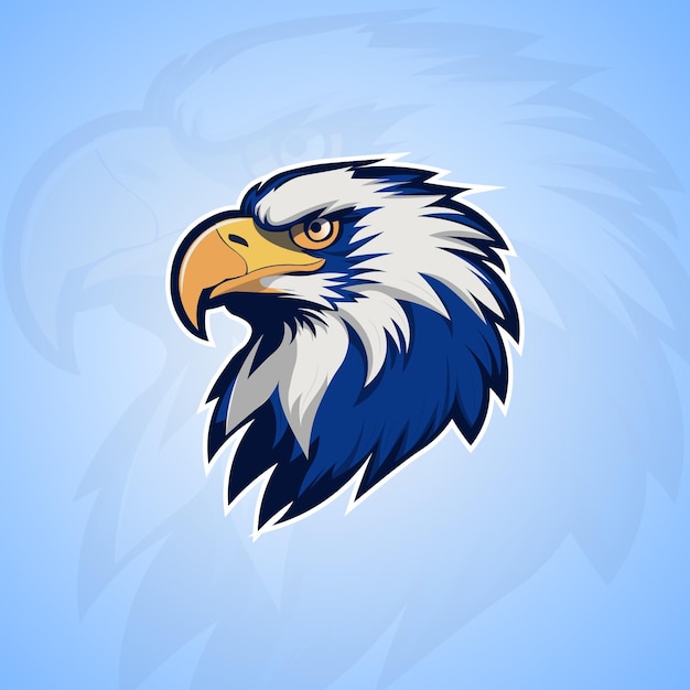 Eagle Head Mascot Logo Vector Illustration for sports